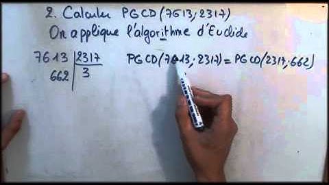 PGCD - exo - question 2 - Algorithme Euclide