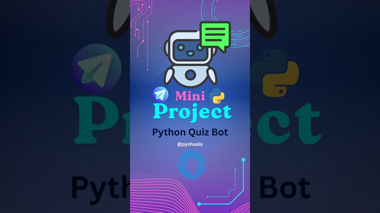 Mini Project | Build Your Own Quiz Bot using Python + Telegram API🤖 | PyShaala #project #python3