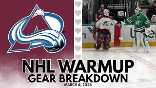 NHL Warmup &amp; Gear Breakdown | Colorado Avalanche | Mackenzie Blackwood &amp; Scott Wedgewood
