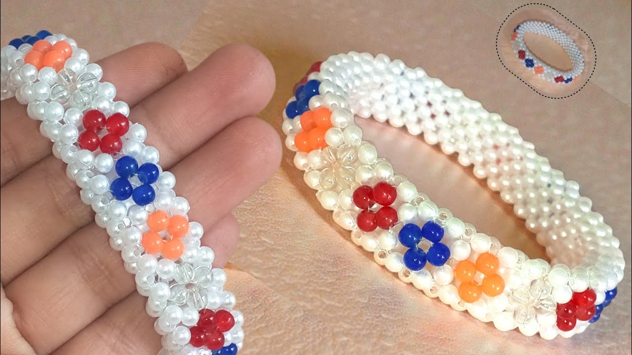 Unique🌹 and traditional bracelet || Easy steps you will love it 💘|| how to make beaded bracelet at h