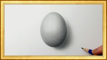 How to draw an egg  : 3 minutes time lapse pencil sketch 鉛筆画デッサン
