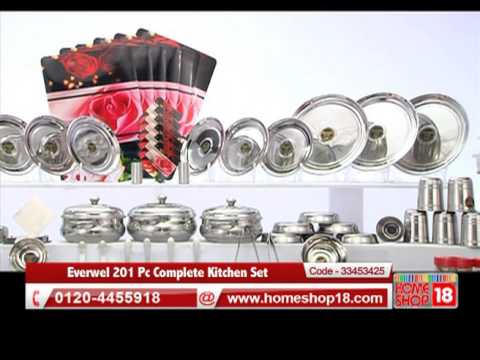  Homeshop18  com Everwel 201 Pc Complete Kitchen  Set  YouTube