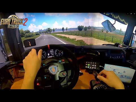 #Euro Truck Simulator 2# 3 монитора # ThrustMaster T300 Ferrari Alcantara Edition # Shifter TH8A