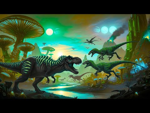 DINOSAUR ACTION: 100 Million BC still