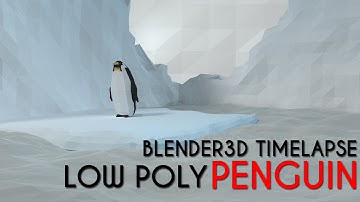 Blender Time lapse: Low Poly Penguin