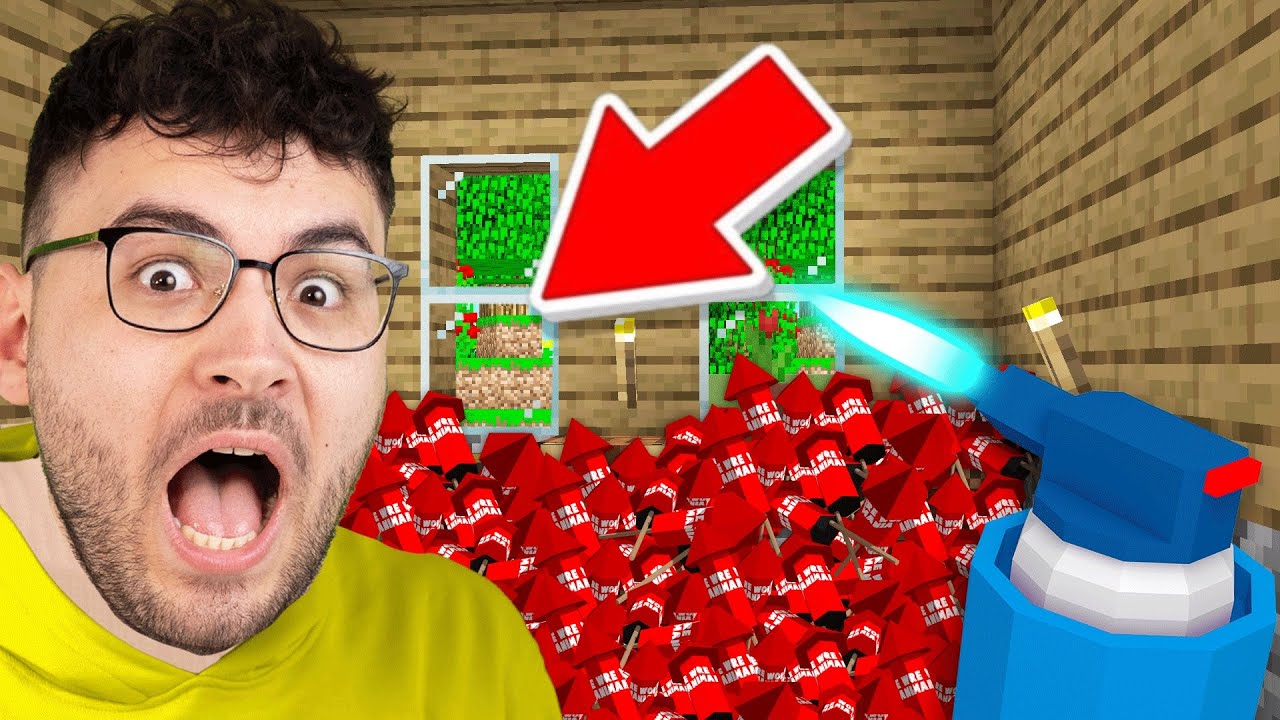 MINECRAFT HAUS IN DIE LUFT GESPRENGT in FIREWORK SIMULATOR!