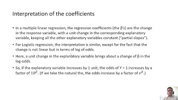 Logistic Regression - Interpretation of the Coefficients