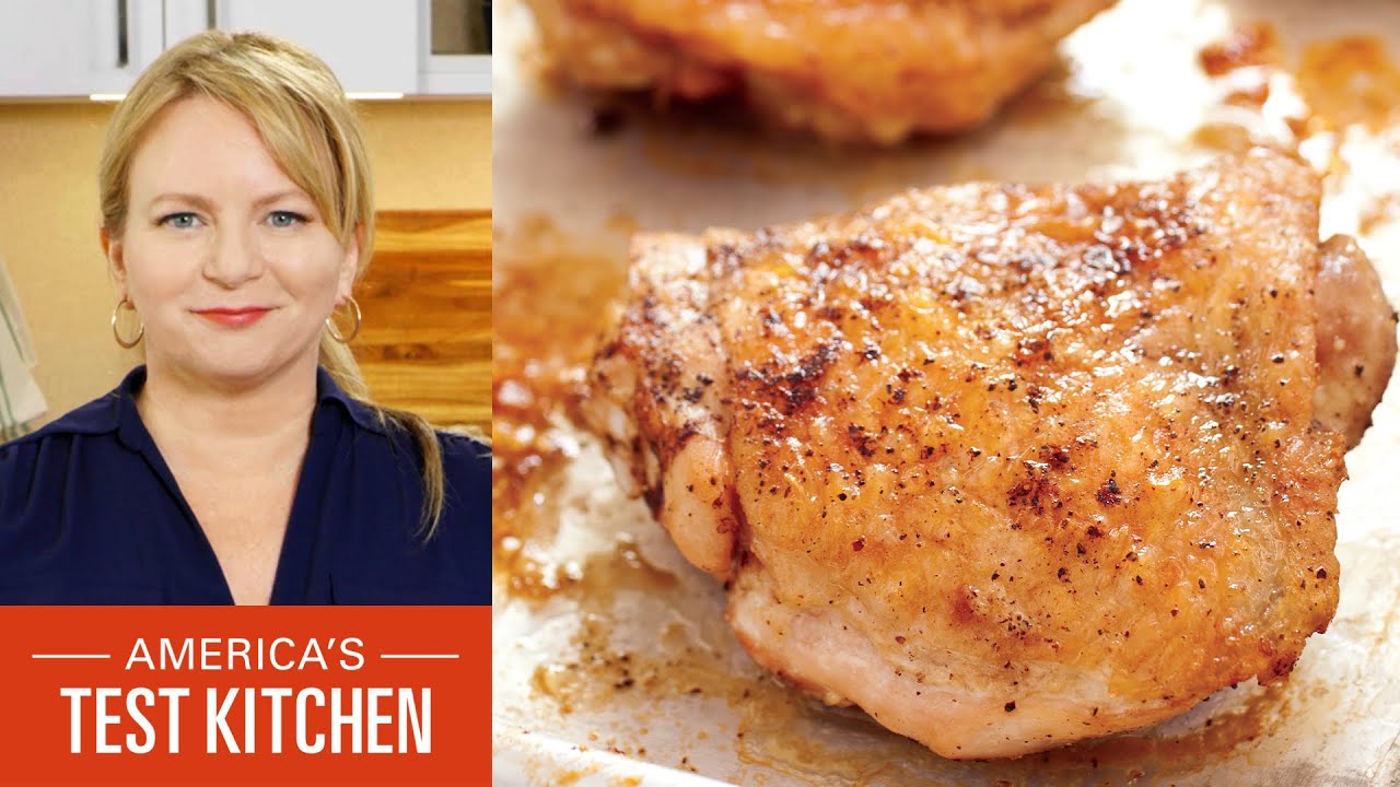 How to Make Oven-Roasted Chicken Thighs and Apple Crumble | America