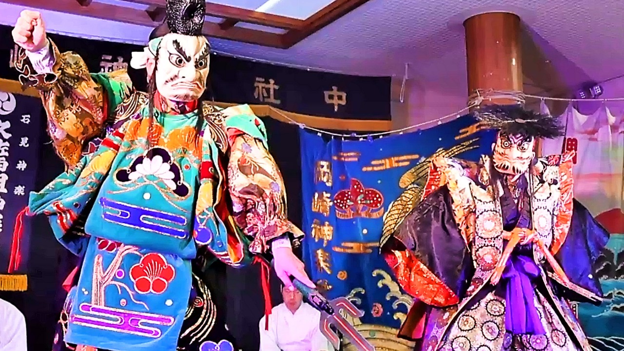 【石見神楽　国受】 #石見神楽上吉田保存会 2026.3.29～神楽と桜を観るまつり