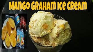 4 Ingredients Mango Graham Ice Cream | #MangoGrahamIceCream