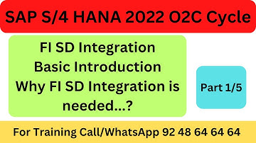 FI SD IntegrationPart1 Introduction #sap #saps4hana #sapfico #sapmm #sapsd #sapabap #sapconsultants