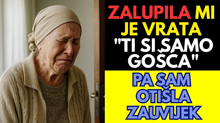 ISTINITA PRIČA IZ SARAJEVA👵💔 Snaha mi je zalupila vratima i rekla: “Ti si ovdje samo gošća.” Pa sam