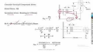 Eccentric Loading -2 | Combined Stress | Design of Machine Elements