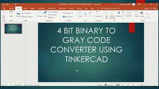 4 BIT BINARY TO GRAY CODE CONVERTER USING TINKERCAD