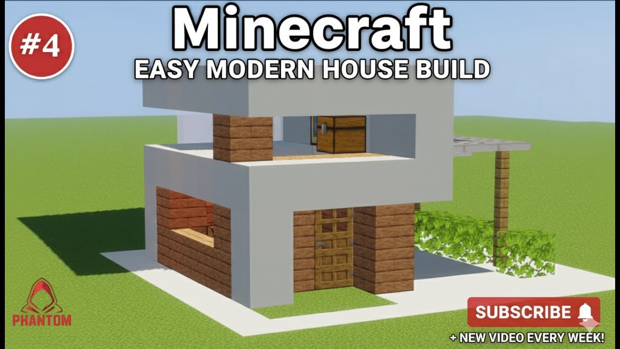 Minecraft: Easy Modern House Build| Tutorial🏠 #4 - YouTube