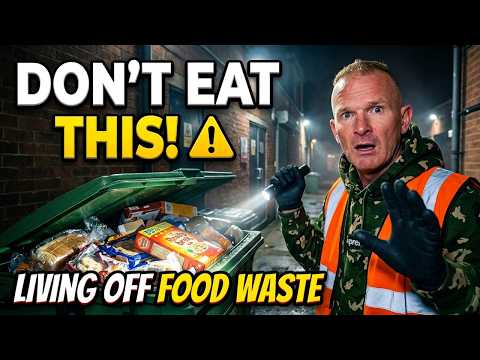 LIVING OFF WASTE, BE CAREFULL TAKING FOOD FROM BINS DUMPSTER DIVING UK FOOD SHOPS