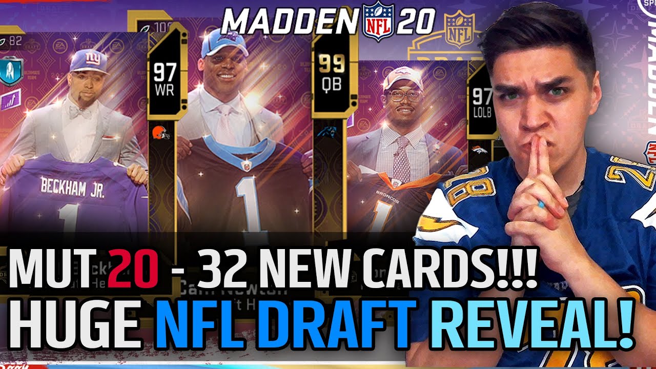 99 CAM NEWTON!! NFL DRAFT PROMO FULL DETAILS - 32 CARDS TOMORROW | Madden 20 Ultimate Team