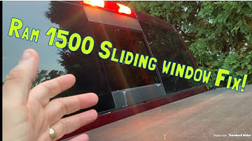 Ram 1500 rear sliding window fix!  Sticky window? Here is the fix!