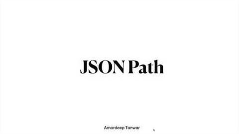 JSON Paths and Expressions