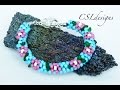 Cherry Blossom Beaded Kumihimo Bracelet 