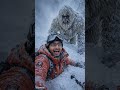 Lost in the Himalayas… Then I Saw a Yeti 😨 | AI Time Travel Vlog #shorts