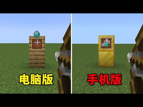 我的世界：不同的版本裏，物品展示框也有不同的細節差距！