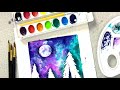 Purple Night Watercolour - Step by Step Watercolour