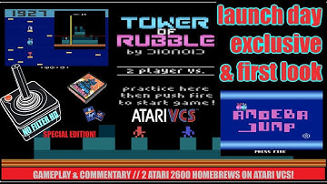 No Filter HD {SE} # 24: "Amoeba Jump" & "Tower of Rubble" on the Atari VCS! (Gameplay & Commentary)