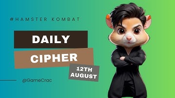 August 12 Daily Cipher Hamster Kombat. #hamsterkombat #dailycipher #morsecode
