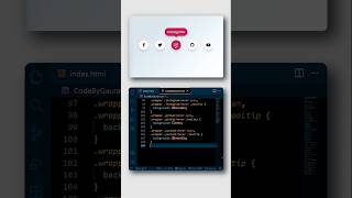 ✨ Social Icons with Hover Tooltip using HTML & CSS #html #css #webdevelopment