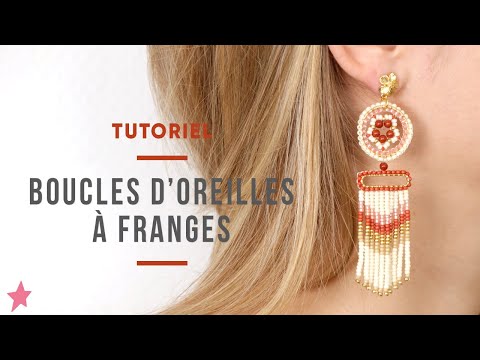 Boucles D'oreilles Fait Main – Tissage Perles De Rocaille Violette Et Noir, 12.5 Cm, Neuf