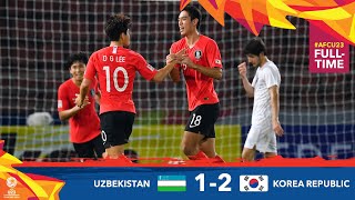 #AFCU23 M21 - UZBEKISTAN 1 - 2 KOREA REPUBLIC : HIGHLIGHTS