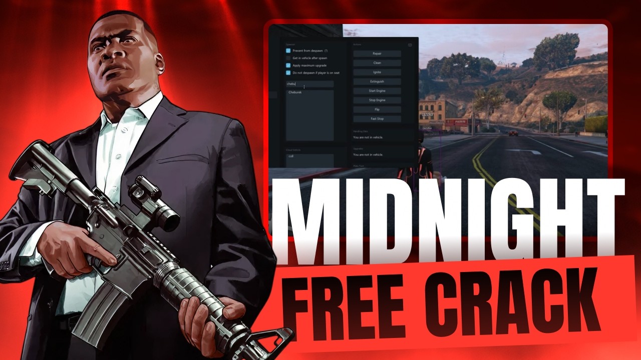 Бесплатный взлом GTA 5 | Midnight Crack 2026 – Режим Бога, Телепортация, Бог транспортных средств...