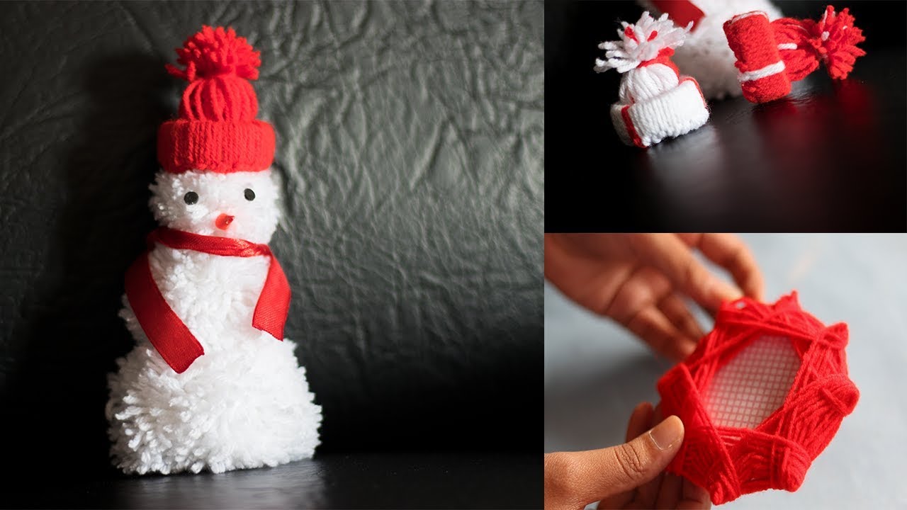 YARN CHRISTMAS TREE ORNAMENTS 3 COOL WOOLEN CHRISTMAS TREE DECORATION IDEAS YouTube