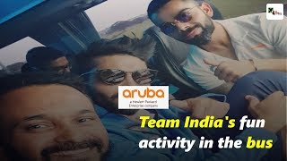 Watch: Team India's 'fun activity' in the team bus while going to Manchester | ICC CWC 2019 screenshot 2
