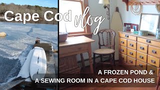 A quaint sewing room guest room in a Cape Cod house | A frozen pond | An aritst&#39;s life