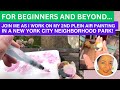 Plein air watercolor painting in my New York City neighborhood park!