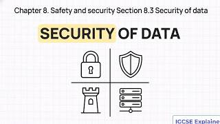 Chapter 8. Safety and security [Section 8.3 Security of data]