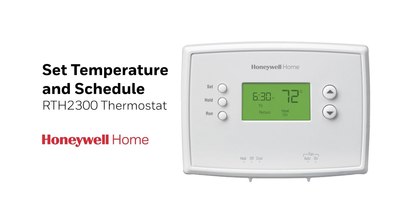 Set Temperature and Schedule on the RTH2300 Thermostat