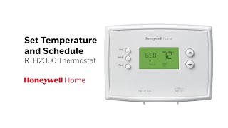 Set Temperature and Schedule on the RTH2300 Thermostat