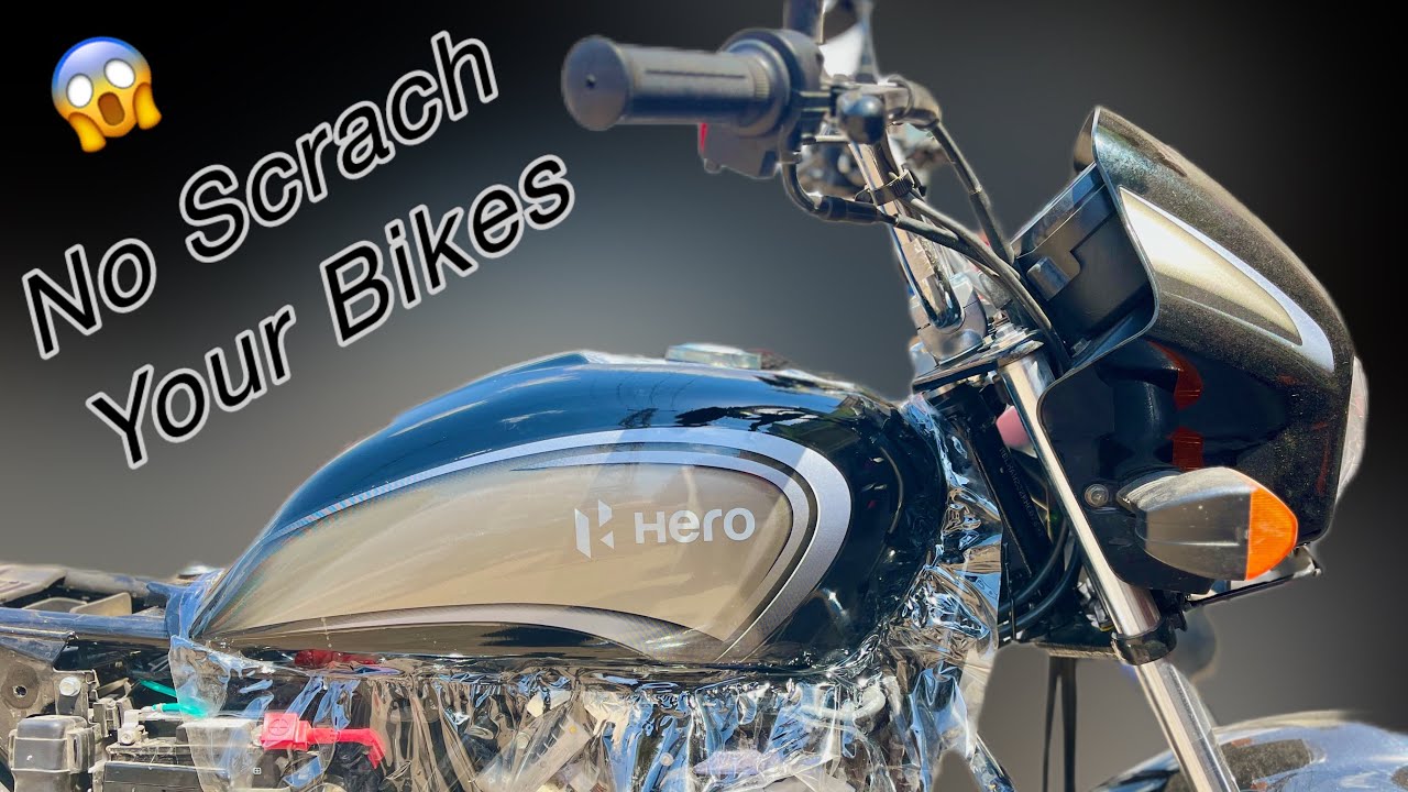 Bike Lamination Clear Transparent😱Hero Splendor Tanky Safety,Click Now