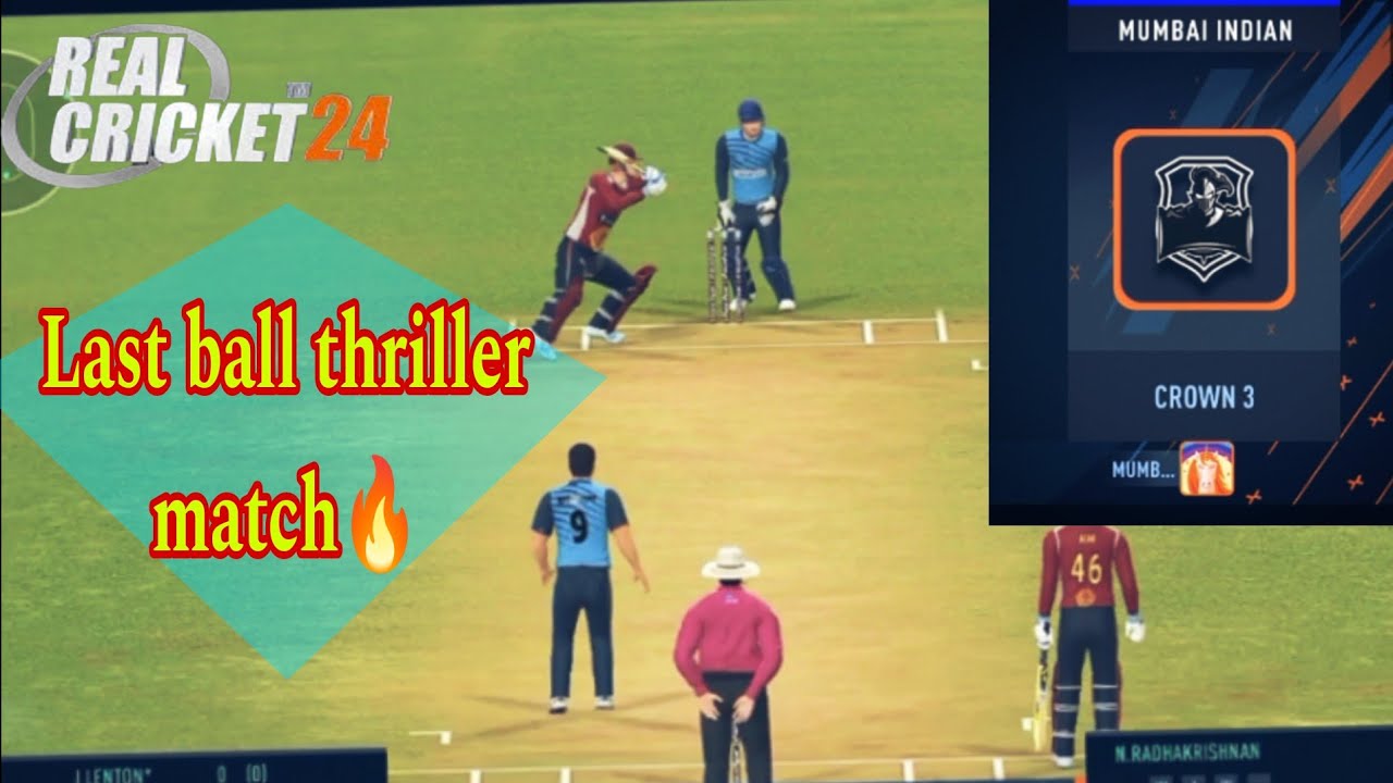 Real cricket 24 | Multiplayer gameplay| Last ball thriller match🔥 - YouTube