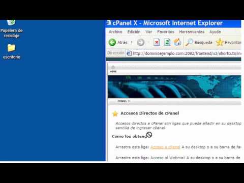 Crear accesos directos a cPanel y Webmail