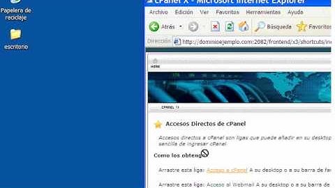 Crear accesos directos a cPanel y Webmail