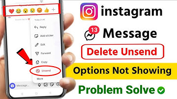 Instagram Message Unsend Option Not Showing Problem 2025 | Instagram Message Delete Option Missing