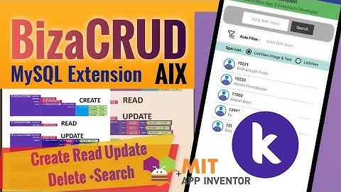 BizaCRUDmySQL v1.0 [Paid] Extension|Create Read Update Delete +Search Kodular MitAppInventor Niotron