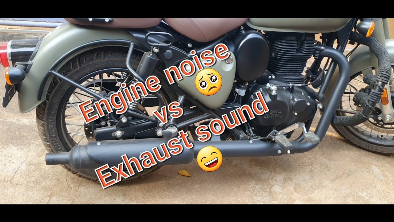 Engine noise 🥵 vs Exhaust silencer sound 👌 review Reborn Bs6 classic 350 marsh grey walkaround