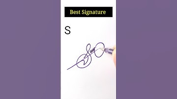 How to make stylish signature of letter S #howtosign #handwriting #signature