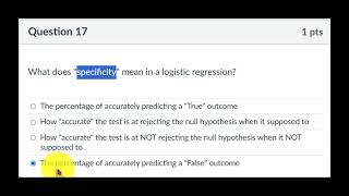 Quiz Logistic Regression Q17