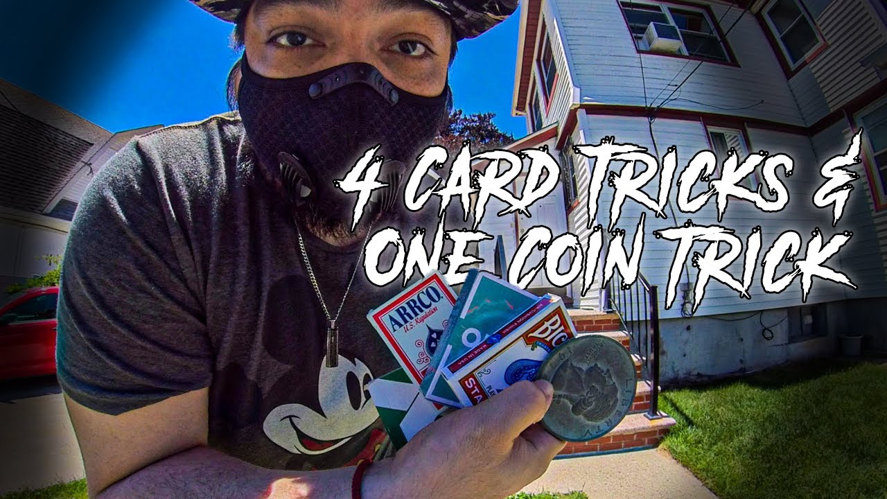 Four Card Moves and One Coin Trick!!! (Tutorial) - YouTube